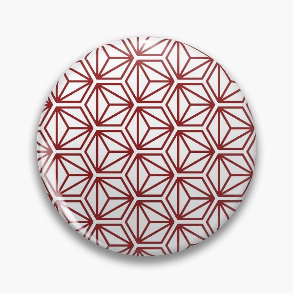 Item preview, Triangle Hexagon Cube Pattern – Burgundy designed and sold by RoguePatterns.
