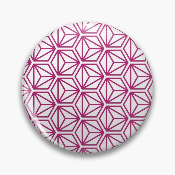 Item preview, Patrón de cubo hexagonal triangular - Fucsia designed and sold by RoguePatterns.
