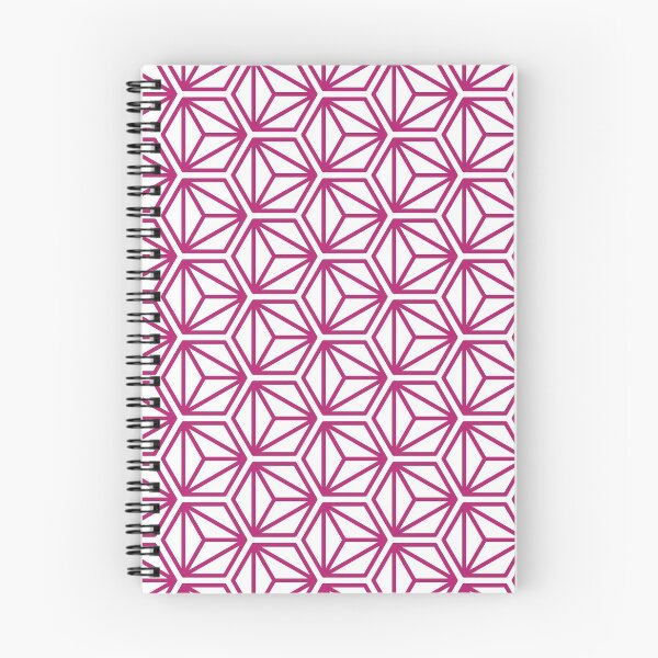 Item preview, Patrón de cubo hexagonal triangular - Fucsia designed and sold by RoguePatterns.