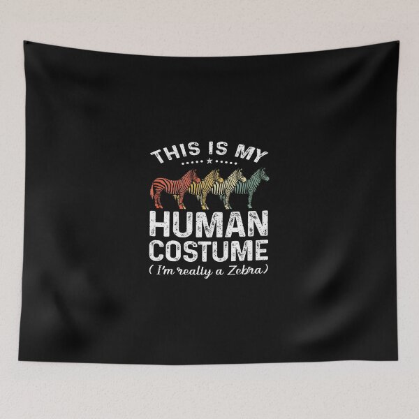 Item preview, This Is My Human Costume Zebra Halloween designed and sold by Alex Cuttell.