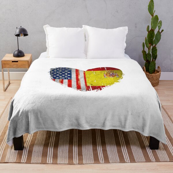 Item preview, USA Spain Heart - Dual Citizenship Vintage Retro Design designed and sold by Hodbi.