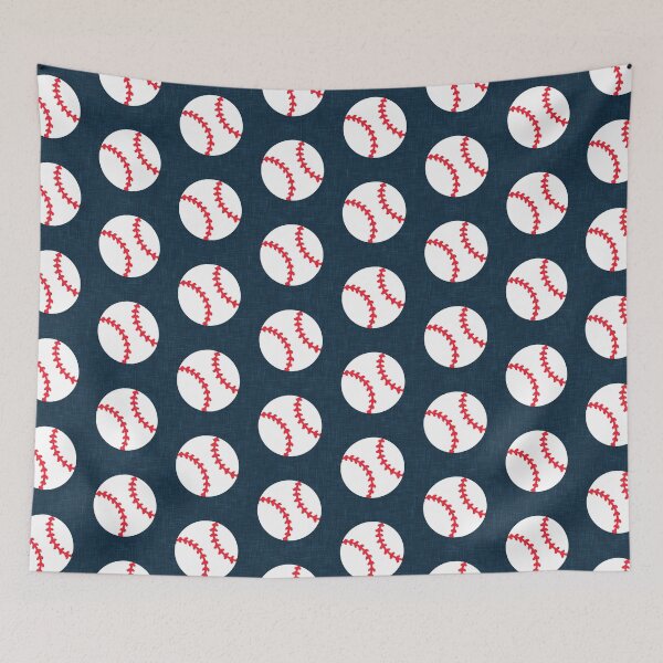Item preview, baseball - baseballs on dark blue designed and sold by littlearrow.