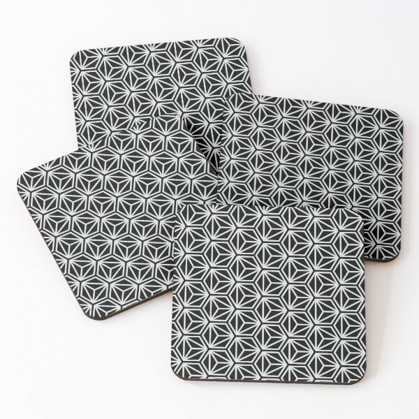 Item preview, Triangle Hexagon Cube Pattern – Light Gray designed and sold by RoguePatterns.