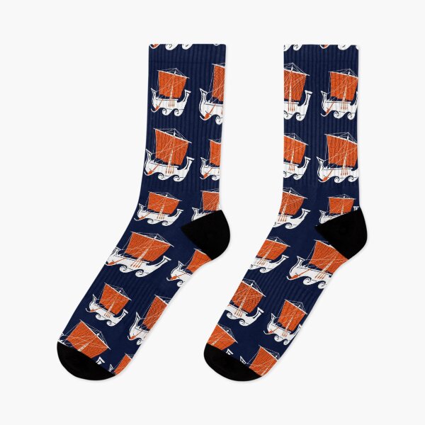 Artikelvorschau, Altes hebräisches Fischereifahrzeug Orange Blau entworfen und verkauft von Miwhi’s Shop.