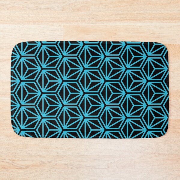 Item preview, Triangle Hexagon Cube Pattern – Light Blue designed and sold by RoguePatterns.