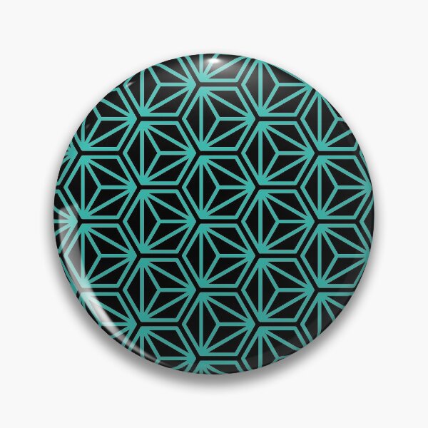 Item preview, Triangle Hexagon Cube Pattern – Teal designed and sold by RoguePatterns.