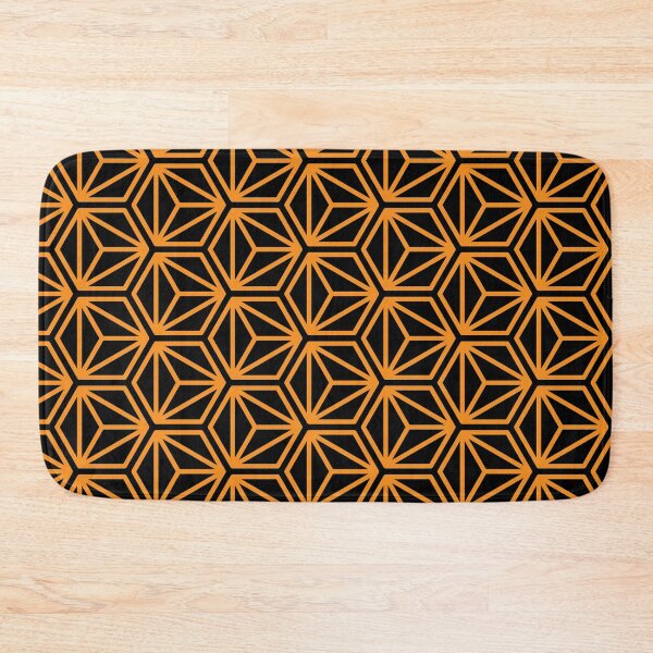 Item preview, Triangle Hexagon Cube Pattern – Light Orange designed and sold by RoguePatterns.