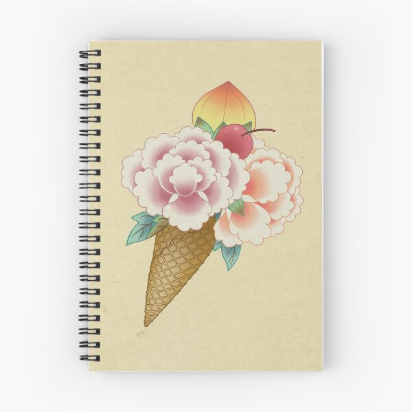 Item preview, Minhwa : Peony Ice Cream - Vanilla flavor (Korean traditional/folk art) designed and sold by minsillust.