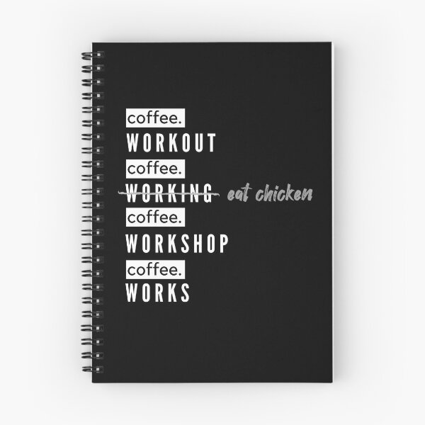 Item preview, My Day... coffee, workout, eat chicken designed and sold by timeless-tee.