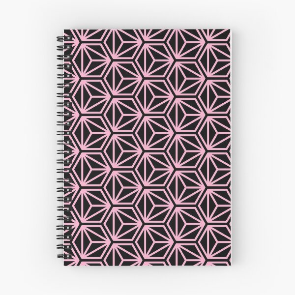 Item preview, Patrón de cubo hexagonal triangular - Rosa designed and sold by RoguePatterns.