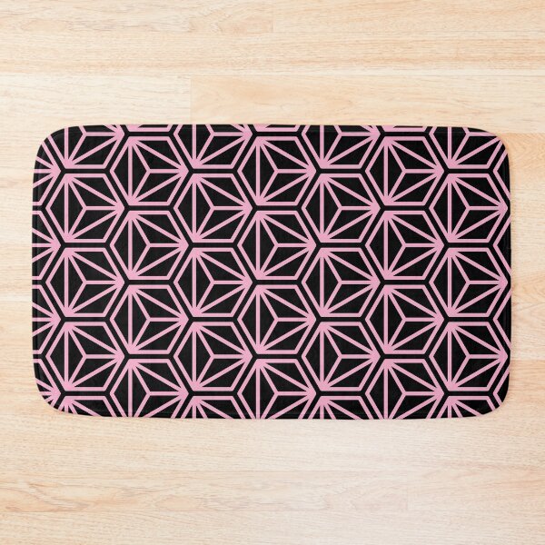Item preview, Triangle Hexagon Cube Pattern – Pink designed and sold by RoguePatterns.