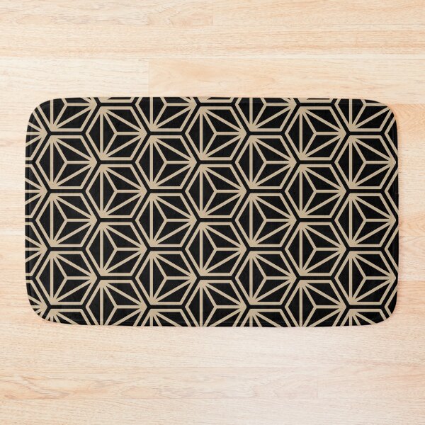 Item preview, Triangle Hexagon Cube Pattern – Beige designed and sold by RoguePatterns.