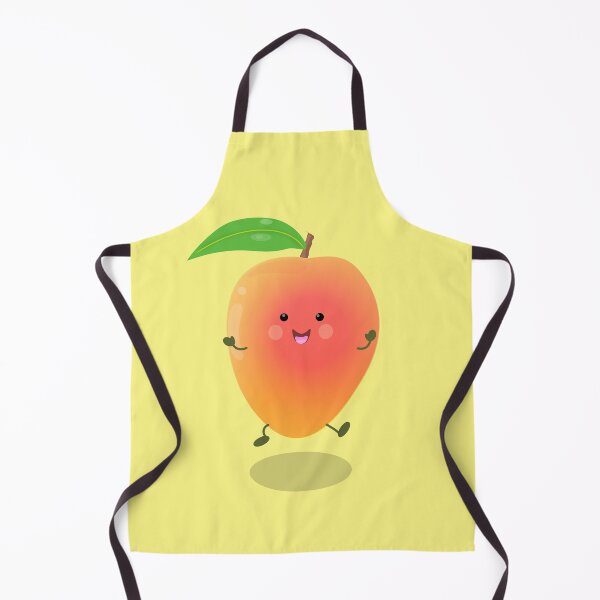 Item preview, Cute happy mango cartoon illustration designed and sold by FrogFactory.