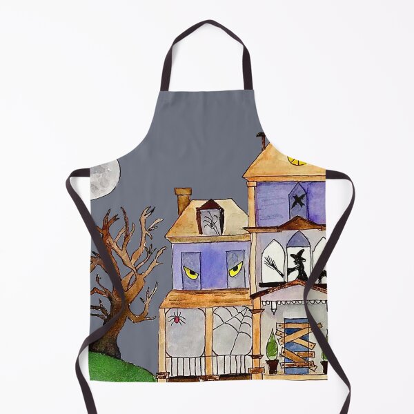 Item preview, The Haunting of Halloween House Original Watercolor Art designed and sold by RobinetteArt.