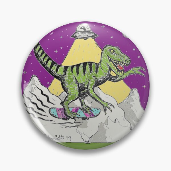 Artikelvorschau, Hoverboard Weltraum-Dinosaurier entworfen und verkauft von Intergalactic Unicorn: Art by Anna Schmidt.