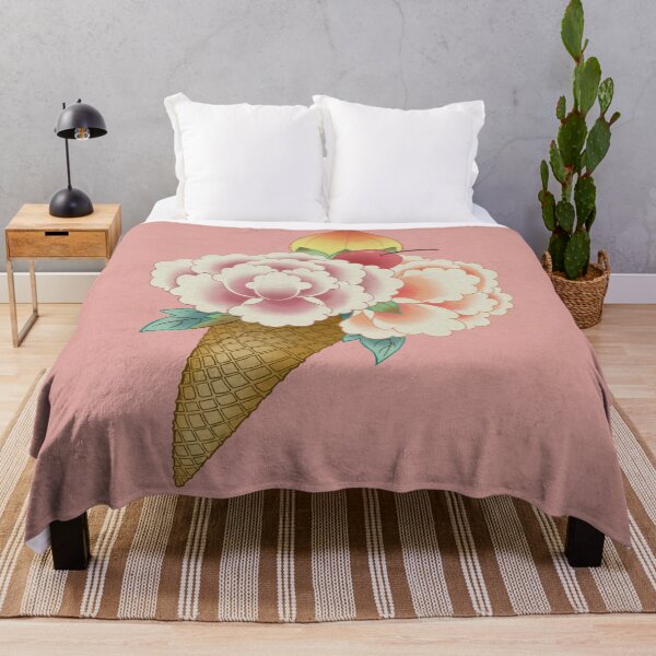 Item preview, Minhwa : Peony Ice Cream - Strawberry flavor (Korean traditional/folk art) designed and sold by minsillust.