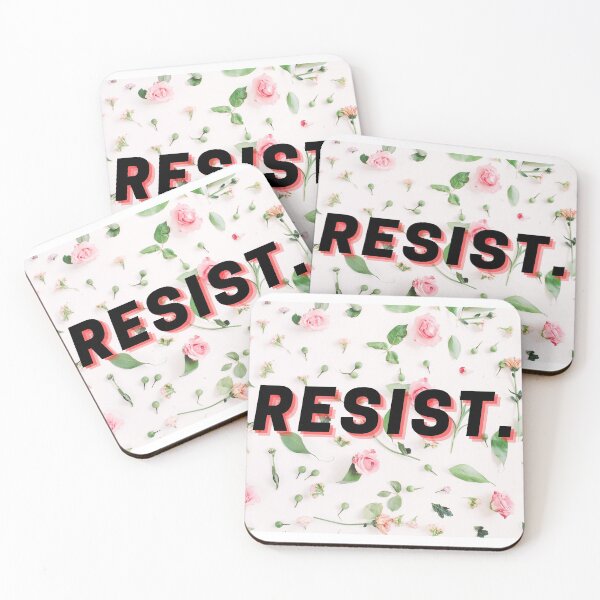 Item preview, "RESIST" v4 Flower Floral BLM Progressive Mask designed and sold by GreemTeas.