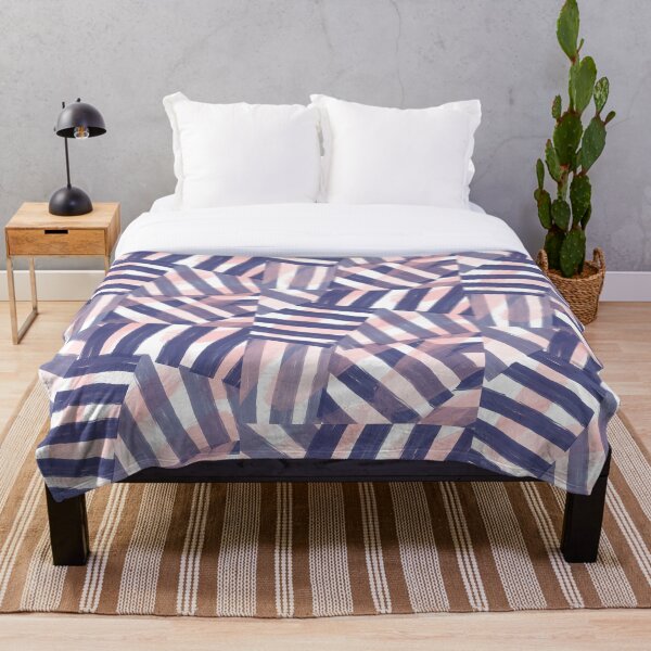 Item preview, Blue & Pink Abstract Stripes designed and sold by LoreleiRA.