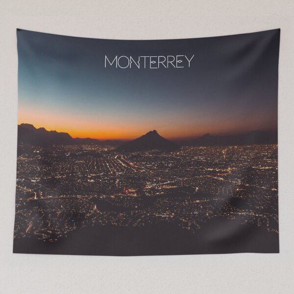 Item preview, Monterrey at Night, Nuevo Leon, Mexico Poster Photo designed and sold by Tanguy Dupré.