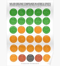Organic Compounds in Herbs & Spices Poster