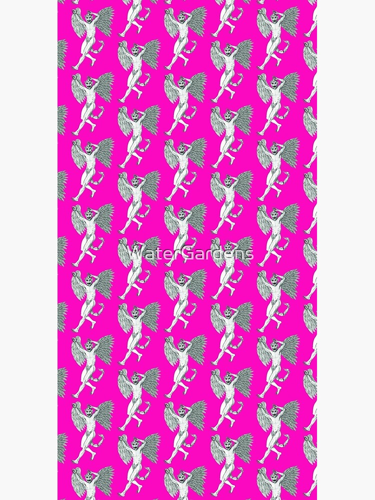 Little Devil Pattern on Pink by WaterGardens