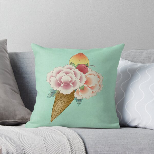 Item preview, Minhwa : Peony Ice Cream - Mint flavor (Korean traditional/folk art) designed and sold by minsillust.