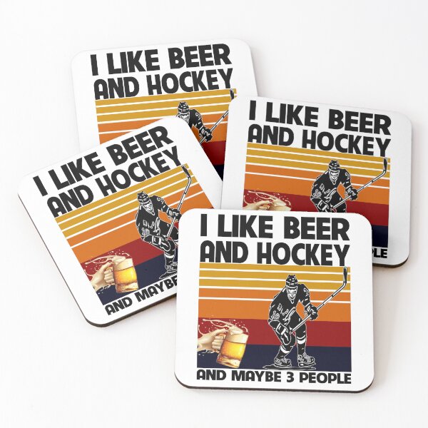 Item preview, Beer and Hockey and Maybe 3 People designed and sold by Sticker-Tee.