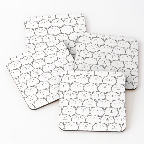 Item preview, Cute Doodle Cartoon Monochrome Teddy Bears designed and sold by Vector Scout Lab.