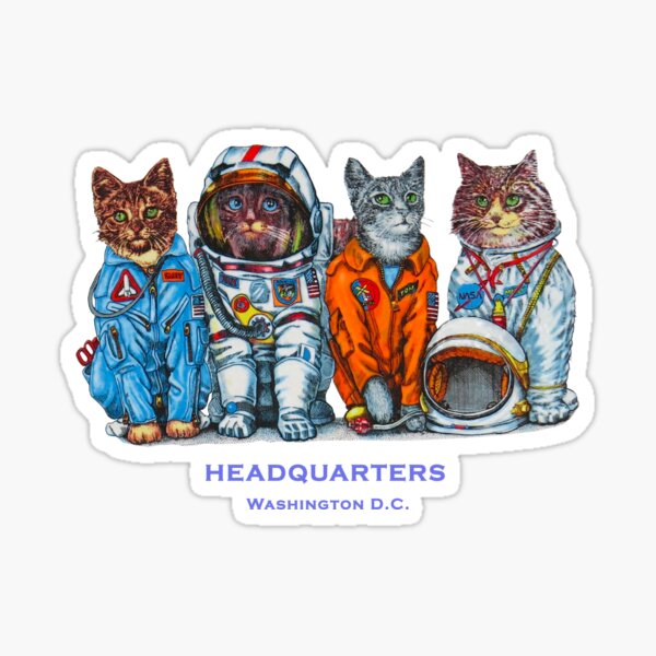 Space Cats Headquarters Sticker
