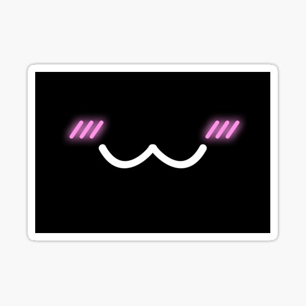 Uwu Face Stickers Redbubble - roblox uwu face decal