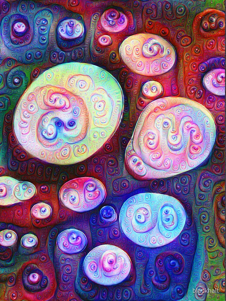 Thumbnail 7 of 7, Classic T-Shirt, #DeepDream bubbles on frozen lake 5x5K v1450615886 designed and sold by blackhalt.
