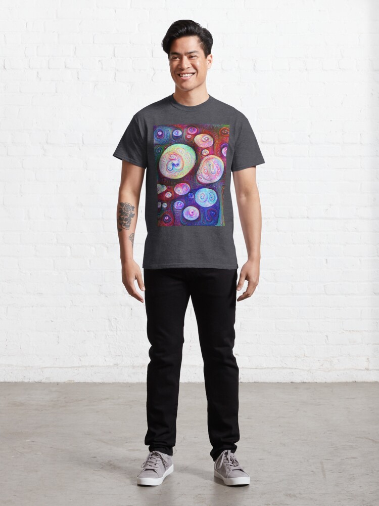 Thumbnail 3 of 7, Classic T-Shirt, #DeepDream bubbles on frozen lake 5x5K v1450615886 designed and sold by blackhalt.