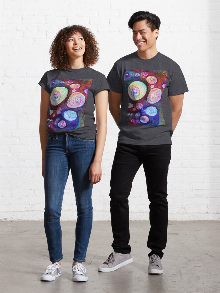 Thumbnail 1 of 7, Classic T-Shirt, #DeepDream bubbles on frozen lake 5x5K v1450615886 designed and sold by blackhalt.