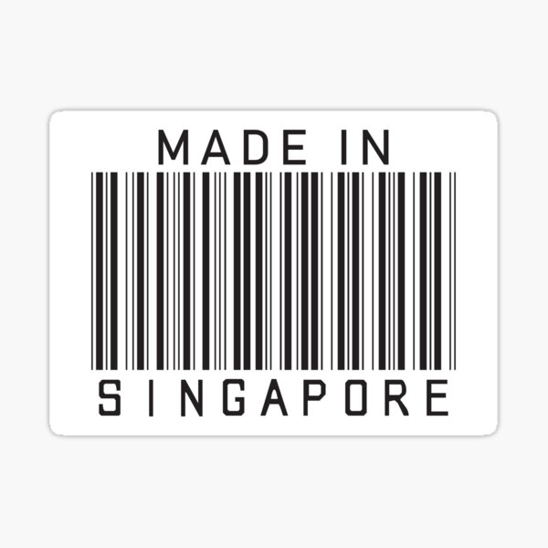 Made In Singapore Barcode" Sticker for Sale by hockeng | Redbubble