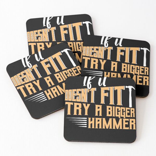 Item preview, Try A Bigger Hammer Till It Fit Carpenter Design designed and sold by Grinover.