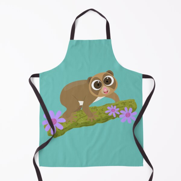 Item preview, Cute slow loris flowers cartoon kids illustration designed and sold by FrogFactory.