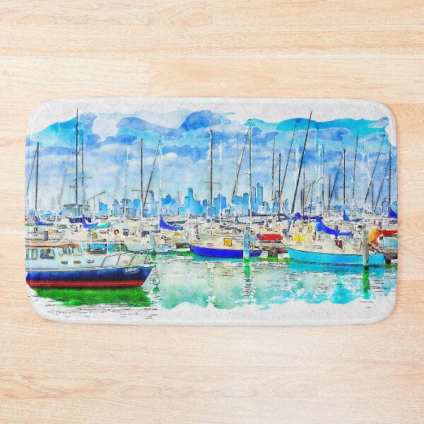 Item preview, Williamstown Marina Watercolor designed and sold by Steven Jodoin.