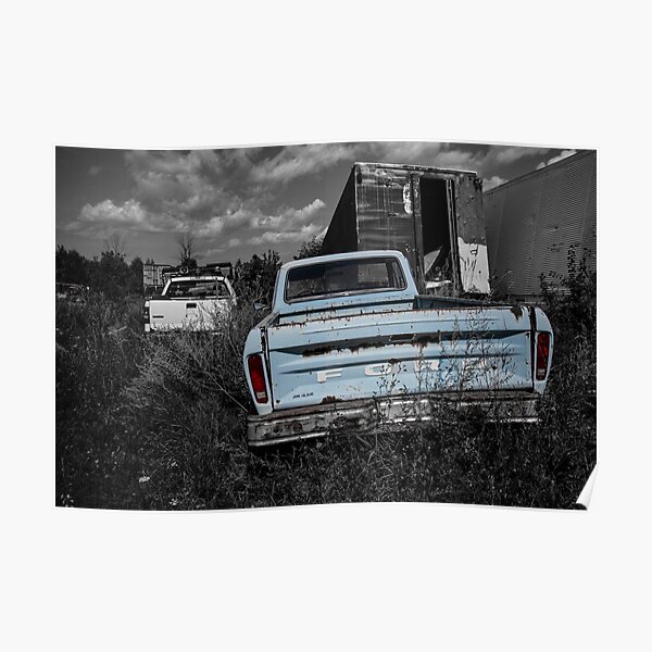 Baby Blue Ford Poster