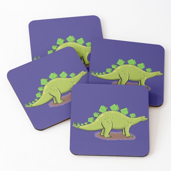 Item preview, Happy stegosaurus dinosaur cartoon illustration designed and sold by FrogFactory.
