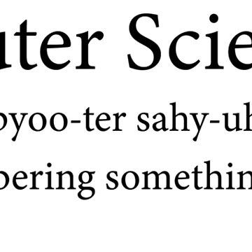 Artwork thumbnail, Computer Science or Computing Definition by codingpotato