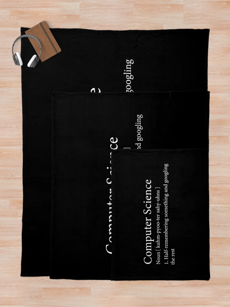 Thumbnail 5 of 6, Throw Blanket, Computer Science or Computing Definition designed and sold by codingpotato.