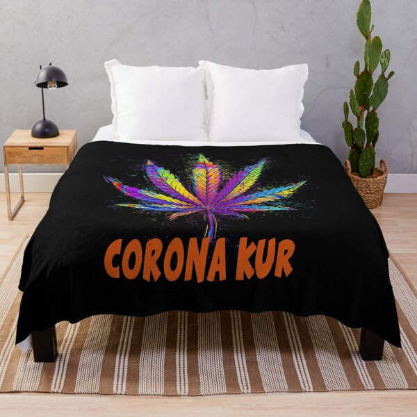 Item preview, Corona cure, colorful hemp leaf, funny gift idea, hemp designed and sold by ThommyBLN.