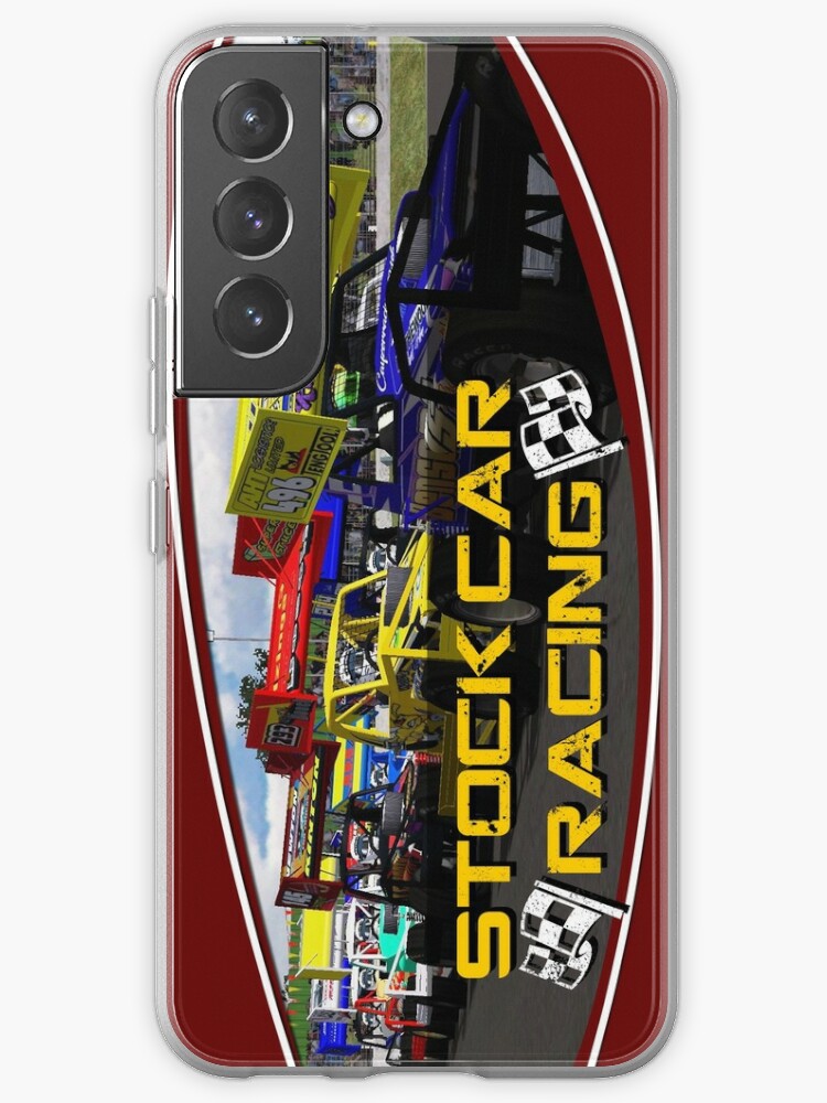 Samsung Galaxy Handyhülle for Sale mit Gelbes Stock-Car-Racing-Logo mit  Flaggen - Cayzer Racing von cayzerracing