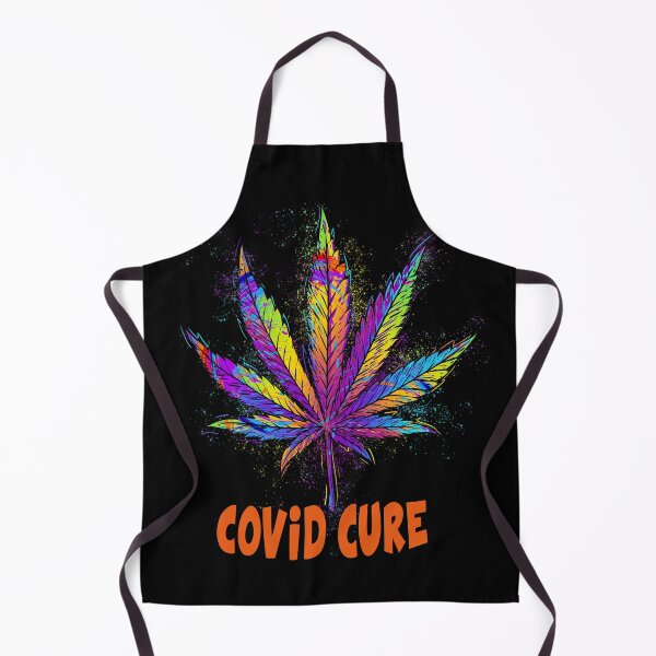 Item preview, Covid Cure, colorful hemp leaf, funny gift idea, hemp designed and sold by ThommyBLN.
