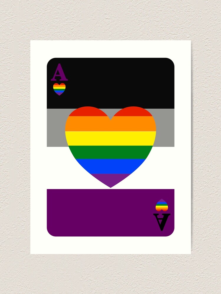 Ace Playing Card Asexual And Lgbtqiarainbow Art Print For Sale By Sansipansy Redbubble 8350