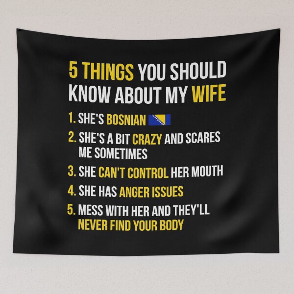 Item preview, Funny 5 Things You Should Know About My Bosnian Wife designed and sold by Turnershophot.