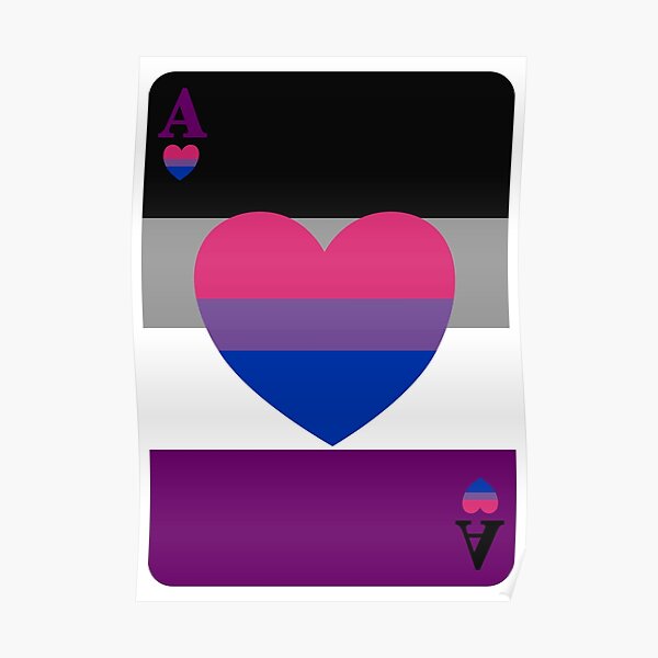 Ace Playing Card Asexual And Biromantic Poster For Sale By Sansipansy Redbubble 