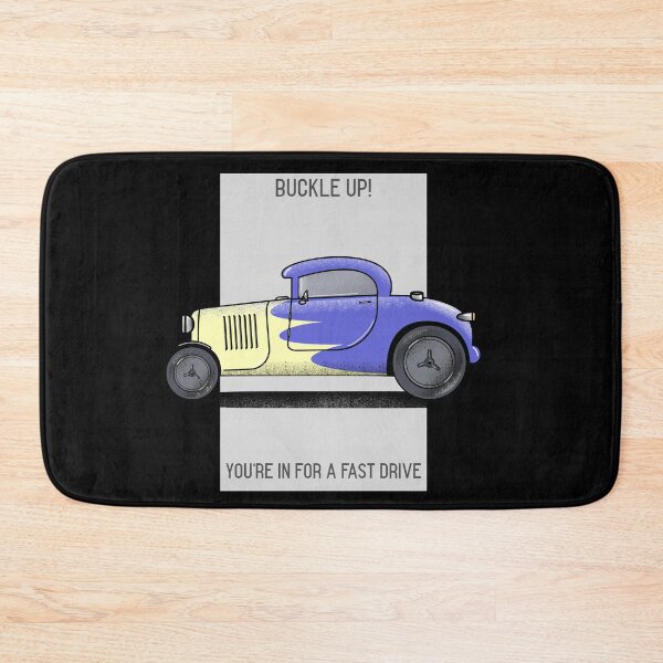 Item preview, Buckle up! You’re in for a fast drive purple / Yellow  sports car  designed and sold by Got-Ya-Bak.