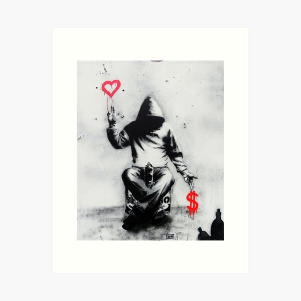 Item preview, Banksy Love Over Money Iconic Street Art designed and sold by WE-ARE-BANKSY.