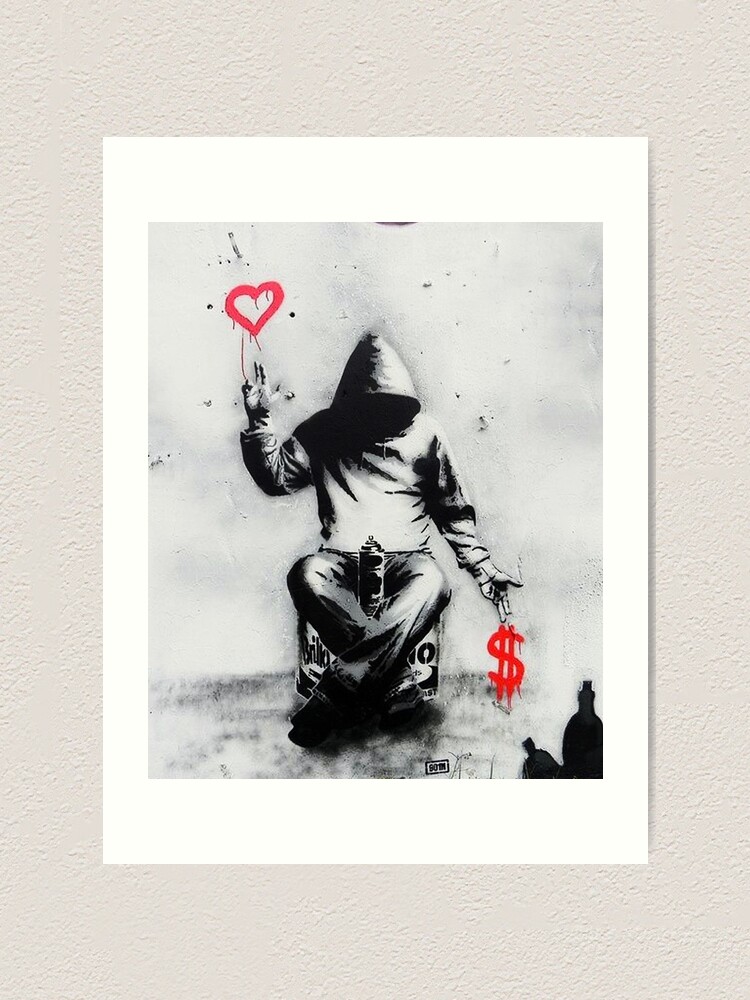 Banksy Love Over Money Iconic Street Art